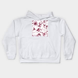 Red wine and white marble - Tie-Dye Shibori Texture Kids Hoodie